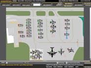This custom ramp graphic includes aircraft details.