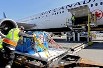 Schoona arrived at Air Canada Cargo’s Vancouver facility in a special crate three hours before her flight, and was kept in a warm environment until it was time for her to be loaded onto the aircraft. Her flight to Toronto was on a Boeing 787 Dreamliner and the cargo hold’s temperature was controlled to keep her comfortable during the four-hour journey onboard.